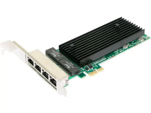 Alt view image 6 of 6 - PCI-E 10/100/1000M Lan 4-Port RJ45 Gigabit Ethernet PCI-Express X14 Server Adapter Network Card Intel I82576EB T4 Chipset