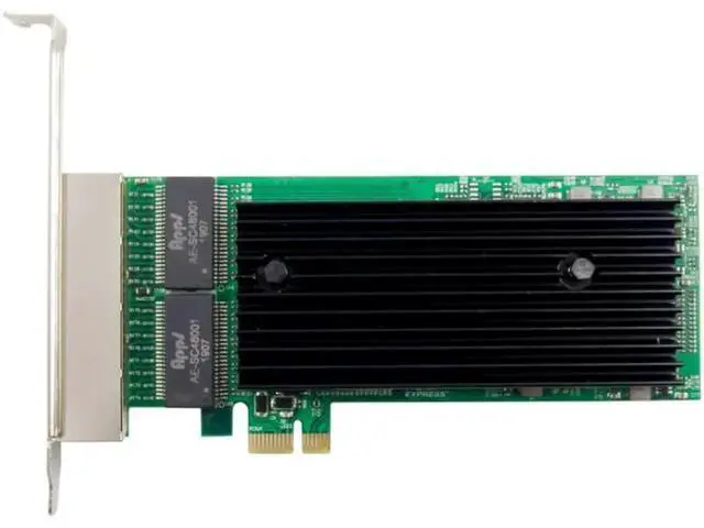 Alt view image 4 of 6 - PCI-E 10/100/1000M Lan 4-Port RJ45 Gigabit Ethernet PCI-Express X14 Server Adapter Network Card Intel I82576EB T4 Chipset