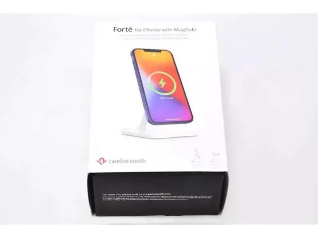 Alt view image 4 of 5 - twelve South magnetic dock for MagSafe wireless charger adjustable mobile phone fitted with metal desktop stand