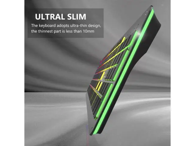 Alt view image 4 of 6 - LZZ-GH GK5 Aluminum Alloy Silent Typing Keyboard for Office and Daily Use, RGB Backlit , Extra-slim Keyboard with Chiclet Keycaps