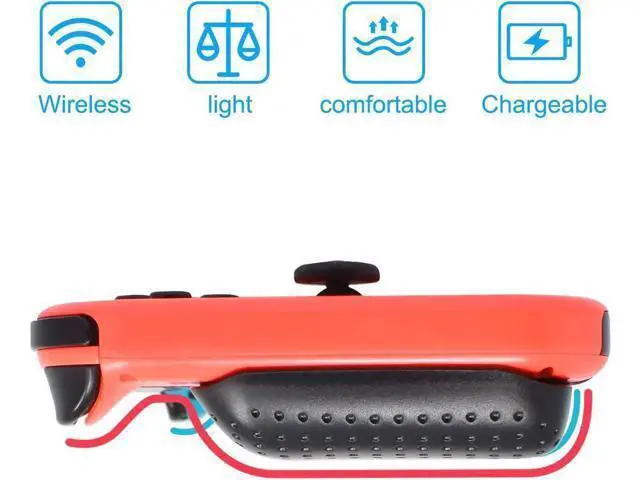 Alt view image 7 of 7 - Wireless Keyboard for Nintendo Switch Wireless Gamepad Chatpad Message Keyboard for Nintendo Switch 2.4G USB Rechargable Handheld Remote Control Keyboard for Nintendo Switch with a 2.4G Receiver
