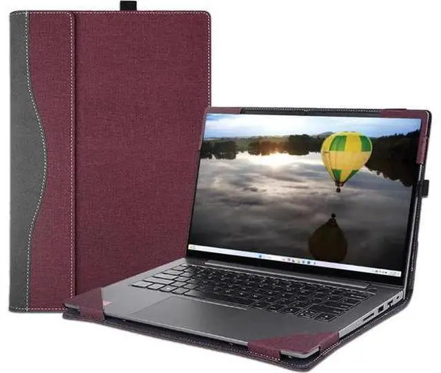 Main image of Case Cover for HP OmniBook 7/X 16 inch AI PC 16-ay/16-aw/16-az & for HP OmniBook 5 Laptop 16-ba 16-bc 16z-bc Sleeve,PU Leather Protective Bag Shell with Pen Holder Wine Red