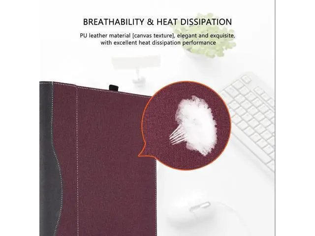 Alt view image 5 of 7 - Case Cover for HP OmniBook 7/X 16 inch AI PC 16-ay/16-aw/16-az & for HP OmniBook 5 Laptop 16-ba 16-bc 16z-bc Sleeve,PU Leather Protective Bag Shell with Pen Holder Wine Red