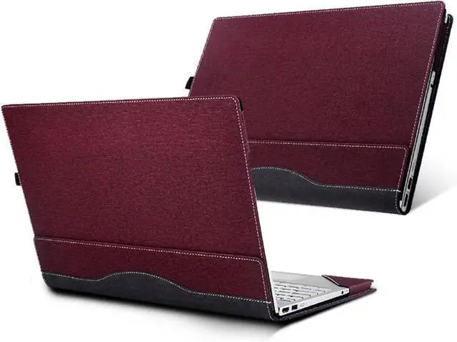 Alt view image 7 of 7 - Case Cover for HP OmniBook 7/X 16 inch AI PC 16-ay/16-aw/16-az & for HP OmniBook 5 Laptop 16-ba 16-bc 16z-bc Sleeve,PU Leather Protective Bag Shell with Pen Holder Wine Red