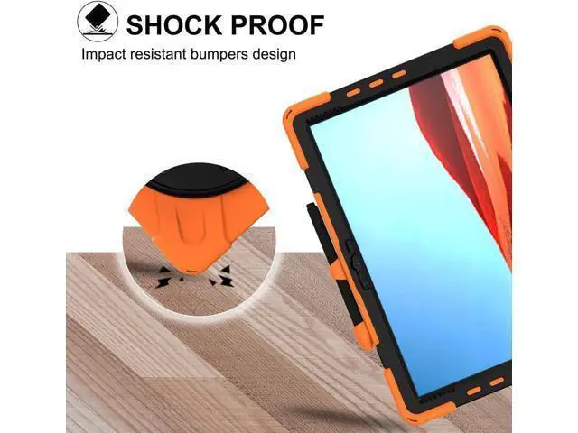 Alt view image 4 of 7 - Microsoft Surface Pro Pro X Case Protective Rugged Cover with Pen Holder Hand Strap Rotating Kickstand and Shoulder Strap for Microsoft Surface Pro X 13 inch