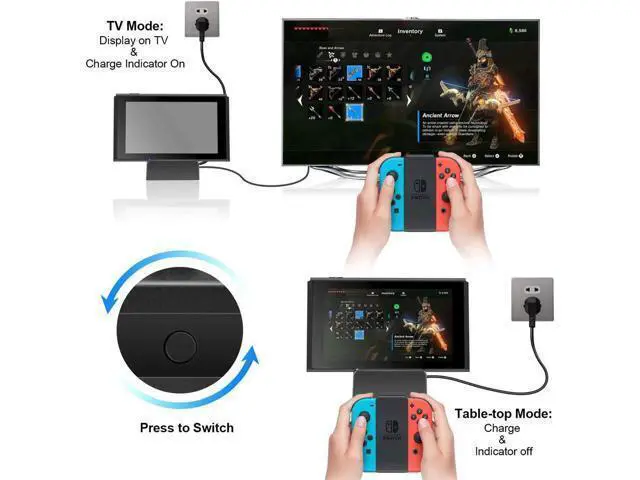 Alt view image 2 of 6 - Werleo Switch TV Dock Portable Charging Stand for Nintendo Switch Compact Switch to HDMI Adapter Mini Switch Docking Station with Extra USB 3.0 Port Replacement Charging Dock for Nintendo Switch