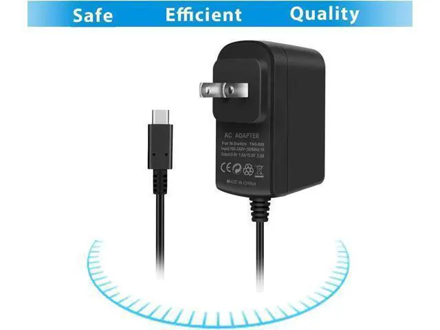 Alt view image 3 of 6 - AC Adapter for Nintendo Switch KINGTOP Nintendo Switch Charger with 5FT USB Type C Cable 15V 2.6A Fast Travel Wall Charger for Nintendo Switch and Pro Controller Supports TV Mode and Dock Station