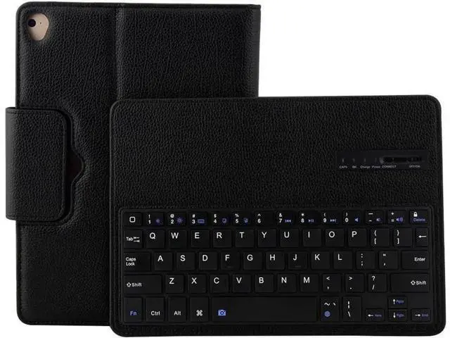 Alt view image 6 of 7 - Keyboard Case for iPad Pro 12.9 inch 2015 2017 with Detachable Wireless Keyboard, Ultra Slim PU Leather Folio Stand Cover for Old Version iPad Pro 12.9 Inch 2015 2017 Black