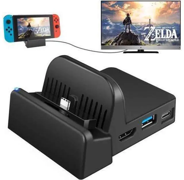 Main image of Switch TV Dock Portable Charging Stand for Nintendo Switch Compact Switch to HDMI Adapter Mini Switch Docking Station with Extra USB 3.0 Port Replacement Charging Dock for Nintendo Switch