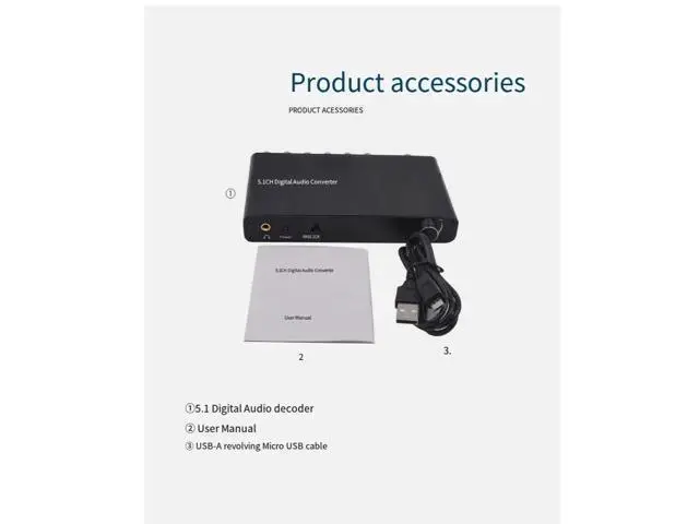 Alt view image 6 of 7 - 5.1 Audio decoder Digital Audio Converter DTS/AC3 Dolby Decoder SPDIF input to 5.1CH