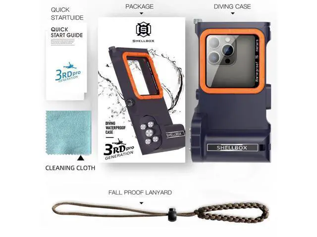 Alt view image 4 of 7 - Universal Waterproof Phone Case for Snorkeling Diving Swimming Surfing Scuba Bluetooth Control for Phone16/15/14 Pro Max Samsung Galaxy S25/S24/S23 Ultra up to 6.9" Blue