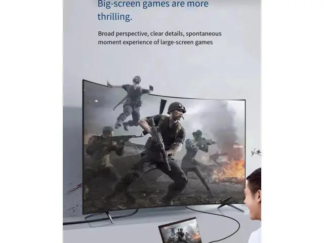 Alt view image 3 of 7 - 4K60hz Type-C to HDMI cable high-definition screen mirroring device PD3.0 power supply The line is 1.8 meters long