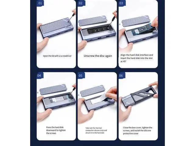 Alt view image 6 of 6 - m2 SSD box nvme/sata dual protocol typec External usb3.2 Mobile m.2 docking station