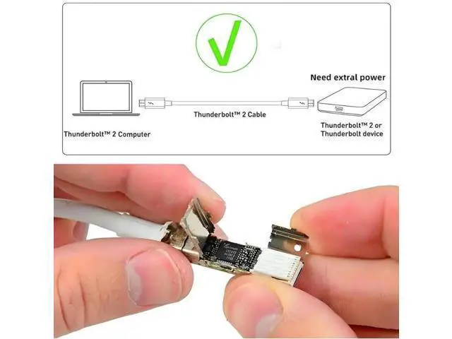 Alt view image 5 of 7 - Aomoproing 0.5m Thunder Bolt 2 Port to Thunder Bolt 2 Male to Male Video Data Cable for Mac Air Pro 2013 2014 2015 (50cm)