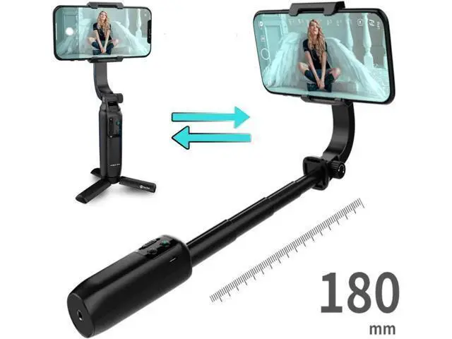 Alt view image 3 of 7 - Gimbal Stabilizer for Smartphone Vimble One Anti-Shake Foldable Gimbal Handheld Selfie Stick Tripod for iPhone Android with 18cm Extensional Stick, Vlog YouTube Live Video TikTok