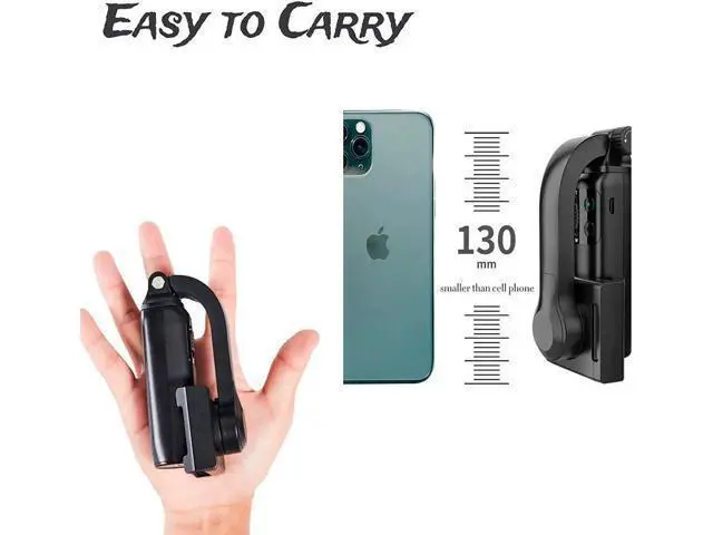 Alt view image 6 of 7 - Gimbal Stabilizer for Smartphone Vimble One Anti-Shake Foldable Gimbal Handheld Selfie Stick Tripod for iPhone Android with 18cm Extensional Stick, Vlog YouTube Live Video TikTok