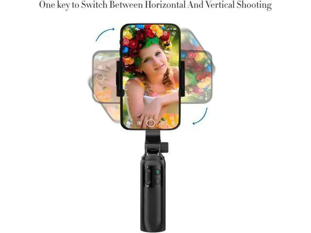Alt view image 7 of 7 - Gimbal Stabilizer for Smartphone Vimble One Anti-Shake Foldable Gimbal Handheld Selfie Stick Tripod for iPhone Android with 18cm Extensional Stick, Vlog YouTube Live Video TikTok
