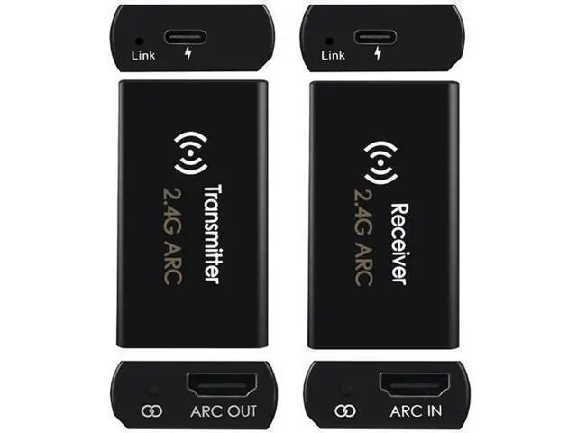 Alt view image 5 of 5 - 2.4G wireless ARC transmitter, delay-free ARC audio return digital audio signal wireless audio transmitter