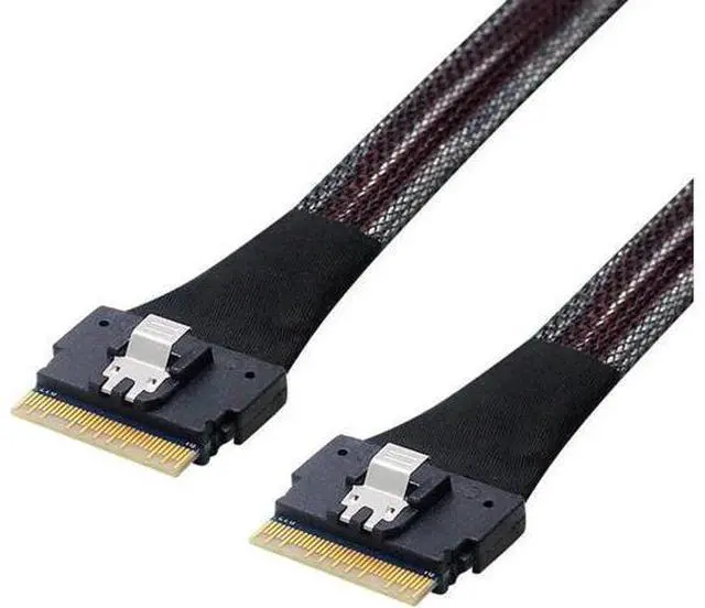 Main image of Aomoproing SAS 4.0 SFF-8654 8i 74pin Host to SFF-8654 Slim SAS Target Cable 50cm PCI-E Slim Line