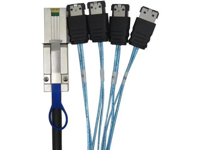 Alt view image 3 of 6 - Aomoproing Mini SAS 26P SFF 8088 TO 4* ESATA 7P Cable 3m
