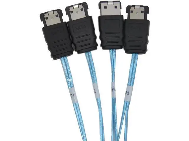 Alt view image 5 of 6 - Aomoproing Mini SAS 26P SFF 8088 TO 4* ESATA 7P Cable 3m