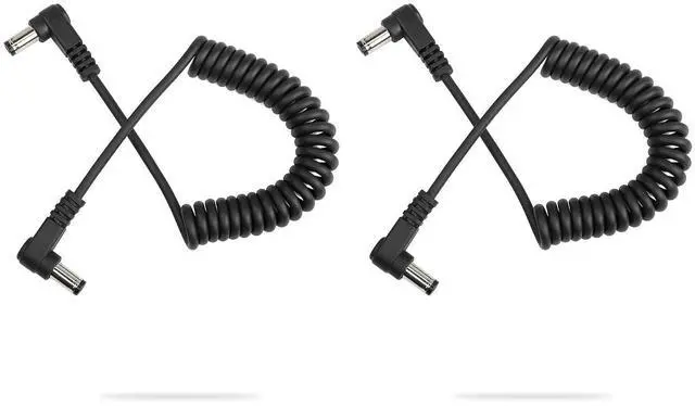 Main image of DC Power Extension Cable DC 5.5MM x 2.5MM 90 Degree Male to Male Plug Cable Right Angle DC5525 Power Adapter Cable for Strip Lihgt,CCTVSecurity Camera,Monitors,etc(2pcs)