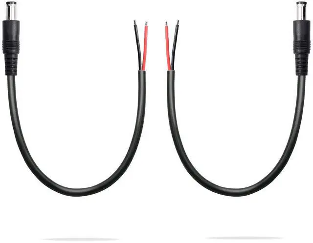 Main image of 2 Pack DC6330 Power Pigtails Cable, DC 6.3mm x 3.0mm Male Plug Jack to Bare Wire Open End, 1FT Power Supply Replacement Repair Cord, for All-in-one Computer, 30cm