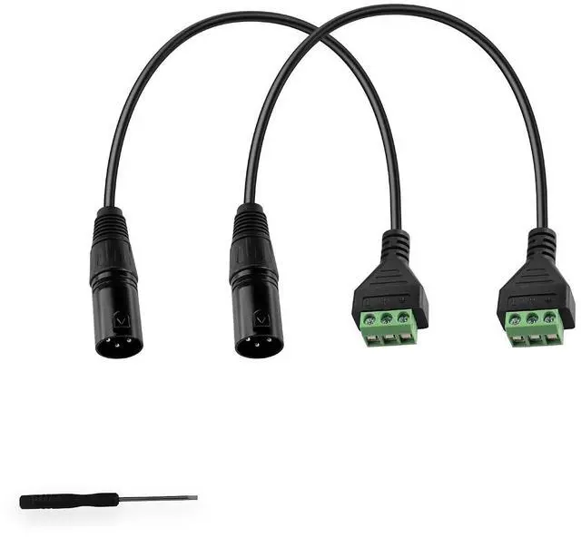 Main image of XLR Cable 3 Pin XLR Male to 3 Pin Terminal Converter Adapter Cable for Speakers,Microphone,Sound Equipments,Live Performance & Recording(33cm)