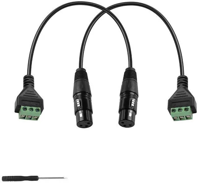Main image of XLR Cable 3 Pin XLR Female to 3 Pin Terminal Converter Adapter Cable for Speakers,Microphone,Sound Equipments,Live Performance & Recording(33cm)