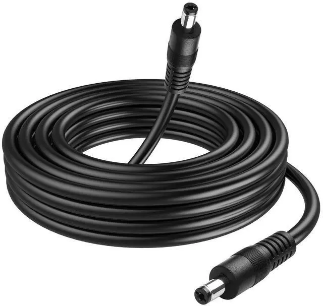 Main image of 32.8FT DC 5521 Power Cable, 18AWG DC 5.5MM x 2.1MM Male to Male Plug Power Adapter Cable for LED, CCTV, Car, Monitors,etc-10m