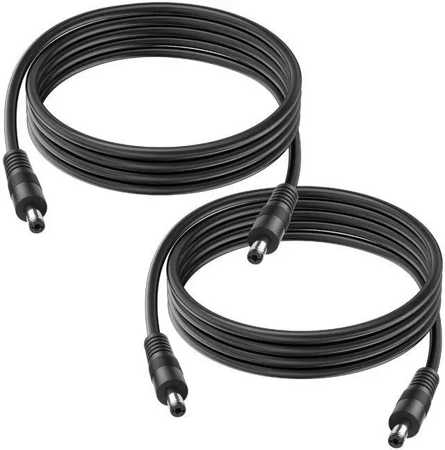 Main image of 32.8FT DC 5521 Power Cable, 18AWG DC 5.5MM x 2.1MM Male to Male Plug Power Adapter Cable for LED, CCTV, Car, Monitors,etc-10m (2-Pack 6FT)
