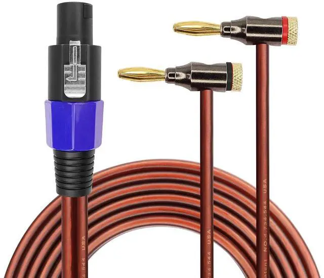 Main image of Banana Plug to Speakon Cable Double Banana Plug to Speakon Male Speaker Cable for Loudspeakers,Power Amplifiers,Stage Monitors,etc(6.5 FT)