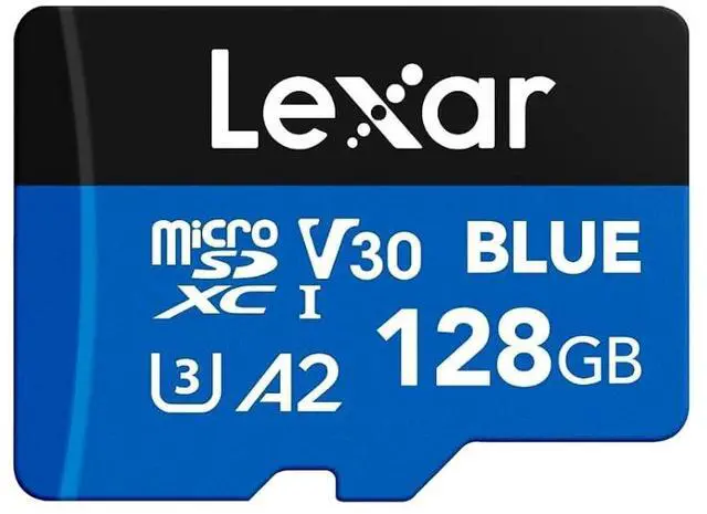 Main image of 128GB Blue Micro SD Card Up to 160MB/s microSDXC UHS-I Memory Card | C10, U3, A2, V30, Full HD, 4K UHD, High Speed TF Card with SD Adapter