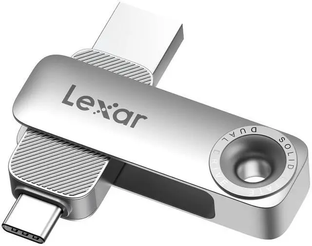 Main image of D50E 1TB Solid State Dual Drive, USB Flash Drive Up to 390MB/s Read, 400MB/s Write High-Performance, USB-C & USB-A Port, Metal Housing Swivel Design, Compatible with iPhone 17, Android, PC