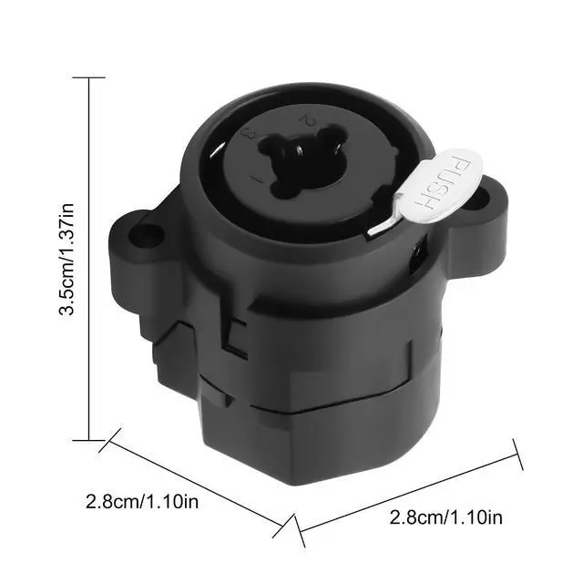Alt view image 2 of 7 - 2 in 1 XLR & 6.35mm Socket Combo 3 Pin XLR + 1/4" 6.35mm Stereo Jack Chassis Audio Socket Panel Mount Solder Connector 3 Pin 1/4" TS/TRS Plug Adapter Microphone Mic Speaker Adapter - 2PCS
