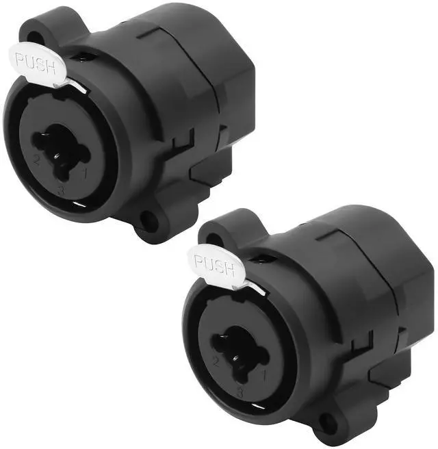 Main image of 2 in 1 XLR & 6.35mm Socket Combo 3 Pin XLR + 1/4" 6.35mm Stereo Jack Chassis Audio Socket Panel Mount Solder Connector 3 Pin 1/4" TS/TRS Plug Adapter Microphone Mic Speaker Adapter - 2PCS