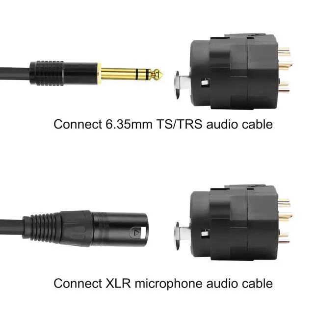 Alt view image 4 of 7 - 2 in 1 XLR & 6.35mm Socket Combo 3 Pin XLR + 1/4" 6.35mm Stereo Jack Chassis Audio Socket Panel Mount Solder Connector 3 Pin 1/4" TS/TRS Plug Adapter Microphone Mic Speaker Adapter - 2PCS