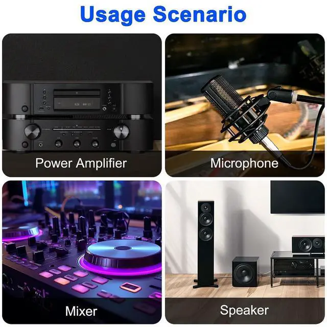 Alt view image 7 of 7 - 2 in 1 XLR & 6.35mm Socket Combo 3 Pin XLR + 1/4" 6.35mm Stereo Jack Chassis Audio Socket Panel Mount Solder Connector 3 Pin 1/4" TS/TRS Plug Adapter Microphone Mic Speaker Adapter - 2PCS