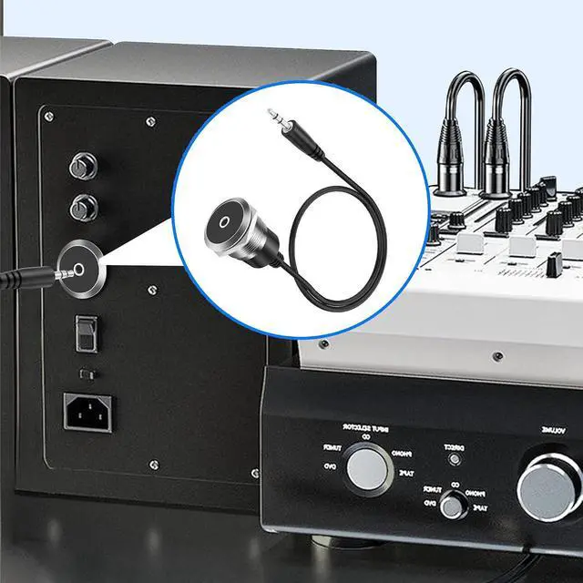 Alt view image 5 of 7 - 3.5mm TRS Panel Mount Audio Cable 1/8" TRS to Threaded Round 3.5mm Jack Female to Male Headphone Extension Cable Embedded Fixed AUX Audio Adapter for Laptop Microphones - 50CM/1.64FT (Male)