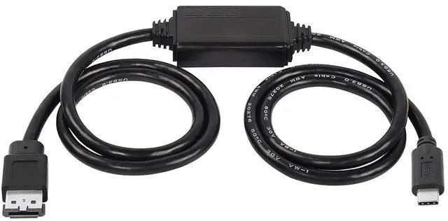 Main image of USB-C Type-C to eSATA Adapter Cable 5Gbps USB C to Power eSATA Converter Cable 5V for HDD/SSD/ODD Laptop PC - 3 ft/1M