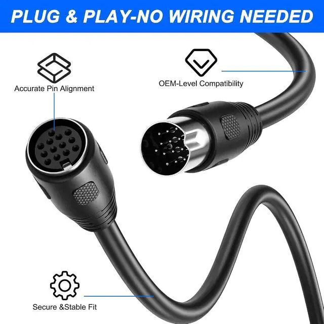 Alt view image 5 of 7 - DIN 13 Pin Electrical Extension Cable 13P Male to Female Signal Control Extended Cord for Beauty Equipment Stage -1M/3.2FT