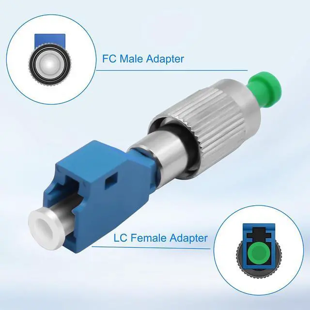 Alt view image 4 of 7 - LC to FC Fiber Optic Adapter FC/APC Male to LC/UPC Female Single Mode Simplex Hybrid Optical Adapter Converter Connector for Network Internet -2 Pcs