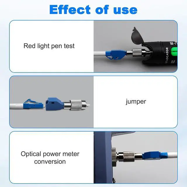 Alt view image 5 of 7 - LC to FC Fiber Optic Adapter FC/APC Male to LC/UPC Female Single Mode Simplex Hybrid Optical Adapter Converter Connector for Network Internet -2 Pcs