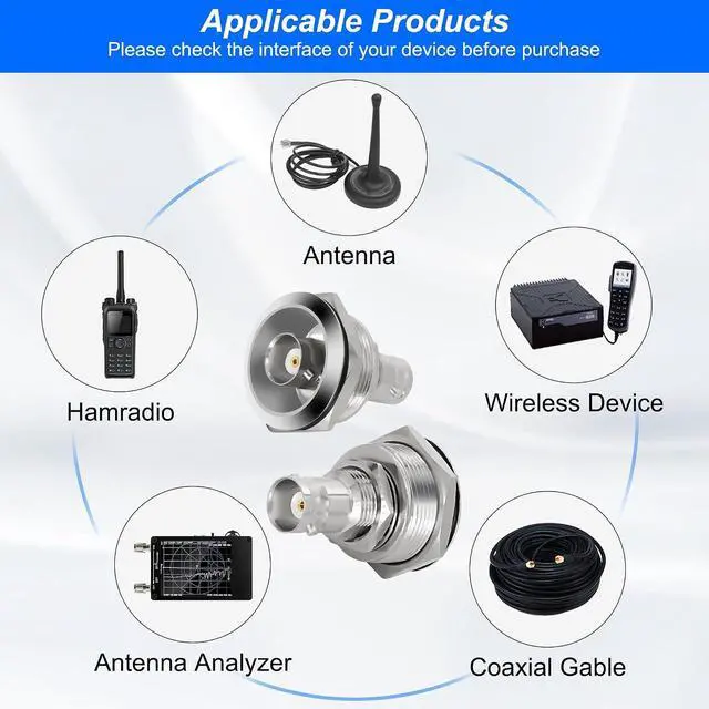 Alt view image 7 of 7 - BNC Plug Connector Adapter BNC Female to Female Panel Mount Coupler Threaded Fixing Feed-Through Connector BNC Monitor Module SDI Video Coaxial Socket for CCTV Security Camera - 2PCS (Silver)