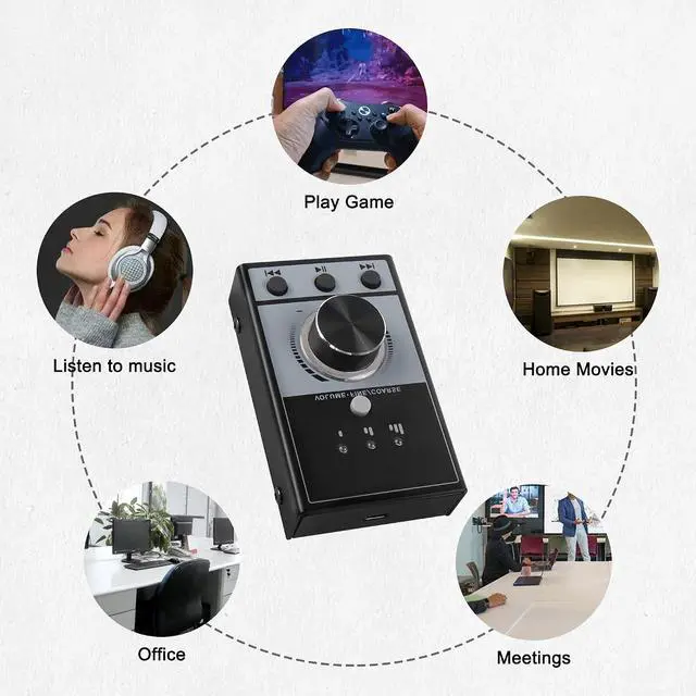 Alt view image 5 of 7 - USB Volume Knob Controller Multimedia Computer Sound Controller with Play/Pause/Back/Forward Function,One-Click Mute for Phone PC Speaker Audio Adjustment