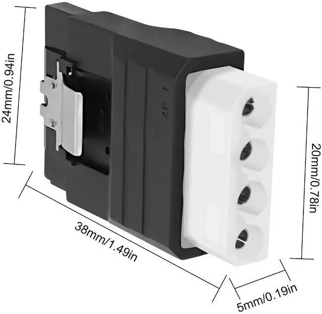 Alt view image 2 of 7 - IDE to SATA Adapter IDE 4Pin to SATA 15Pin Power Adapter Female to Female Power Converter for Hard Drives Solid State Drives HDD SSD CD DVD Drive - 2PCS (IDE Female to SATA Female)