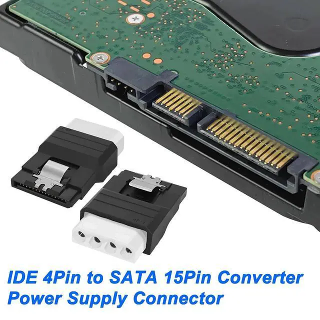 Alt view image 6 of 7 - IDE to SATA Adapter IDE 4Pin to SATA 15Pin Power Adapter Female to Female Power Converter for Hard Drives Solid State Drives HDD SSD CD DVD Drive - 2PCS (IDE Female to SATA Female)