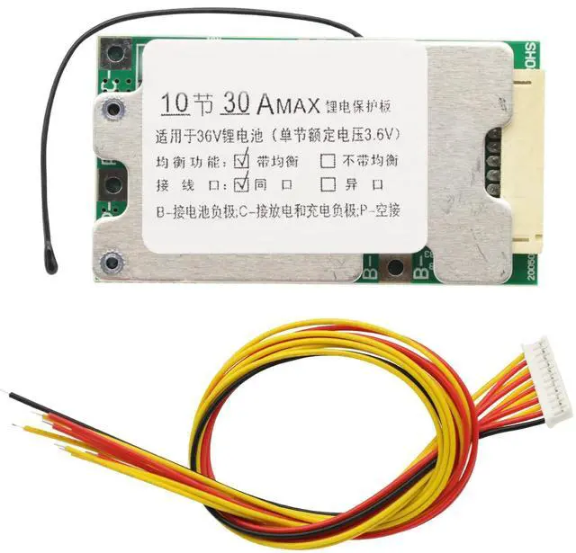 Main image of BMS 10S 30A 36V Lithium Battery Charge Board with Protection Balancer