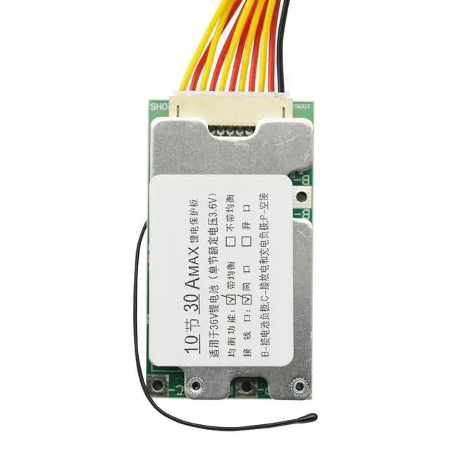Alt view image 5 of 6 - BMS 10S 30A 36V Lithium Battery Charge Board with Protection Balancer