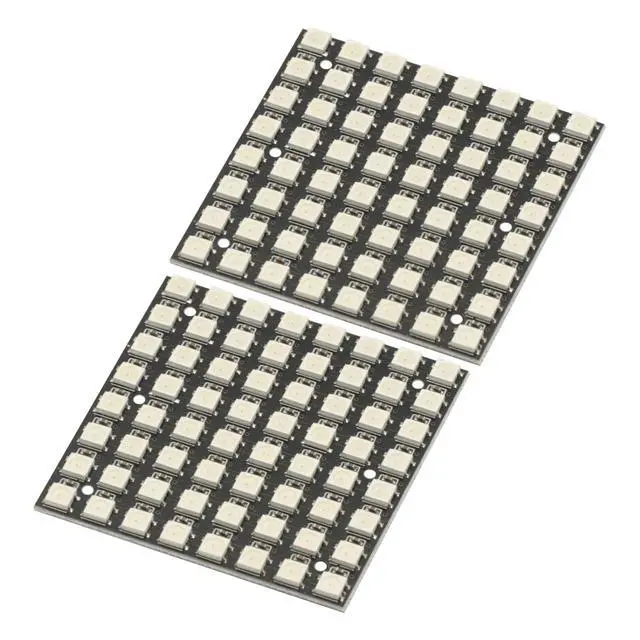 Alt view image 3 of 5 - 2PCS WS2812B 8x8 led Matrix WS2812 8x8 64-Bit Led Matrix Full Color 5050 RGB LED Lamp Panel Light